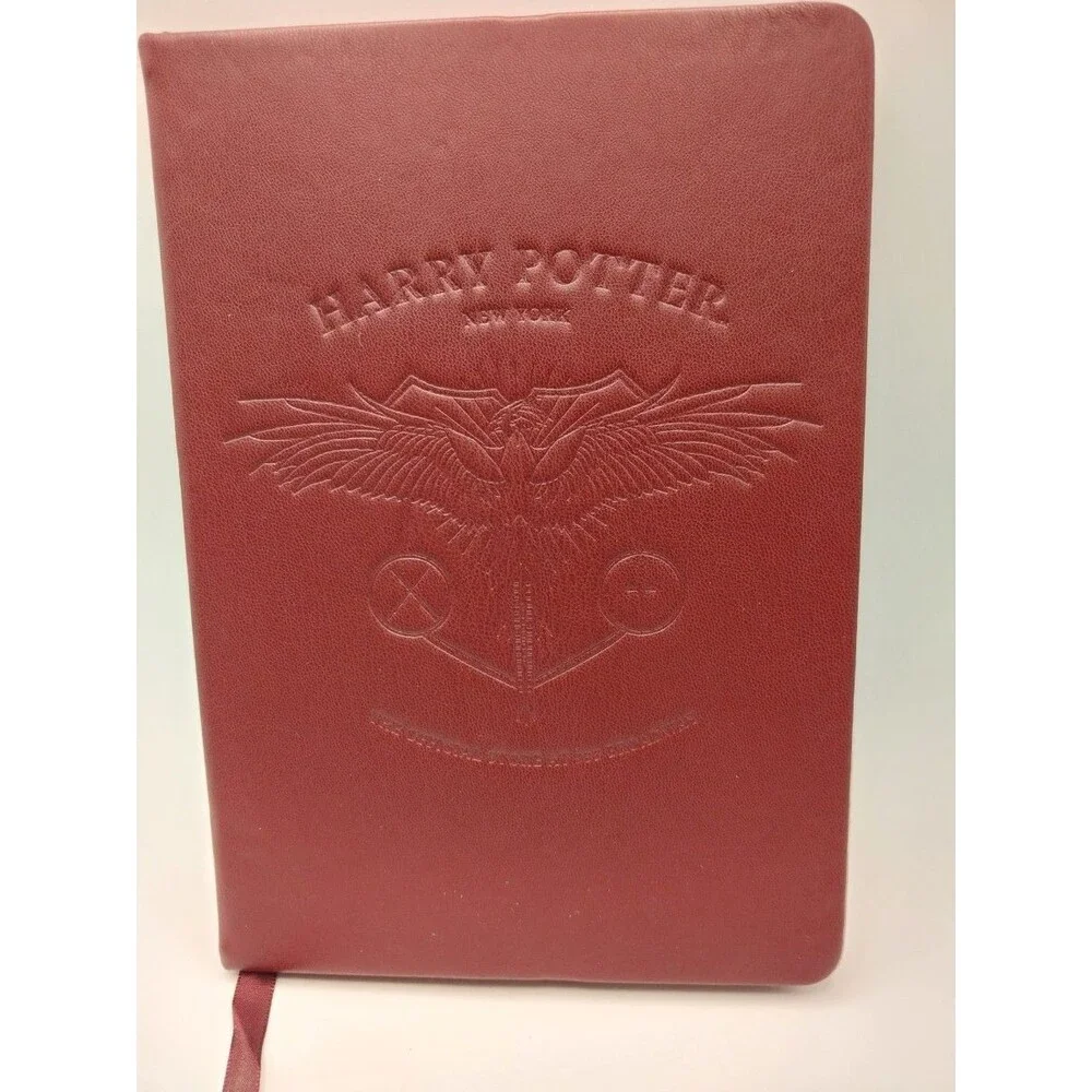 Harry Potter Red Leather Notebook Embossed 935 Broadawy NY Collectible